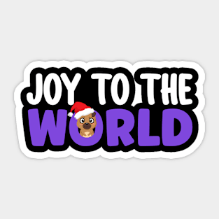 Pug Joy to the World Sticker